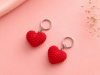 Heart Loop Crochet Keychain