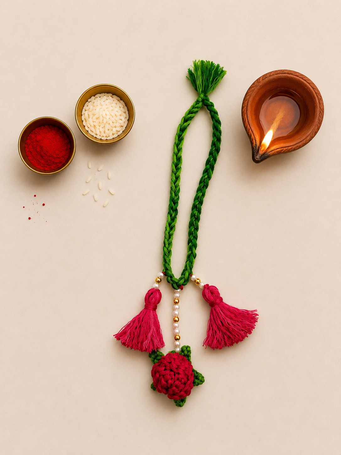 Gulnaar Rakhi Set